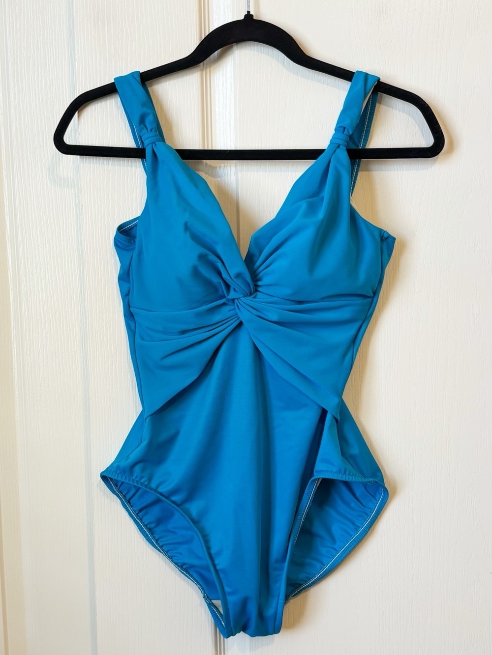 Miraclesuit Bright Blue Twist-Front One-Piece Swimsuit Women’s 10